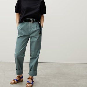 Everlane Pleated Chino Green Balsam 14
